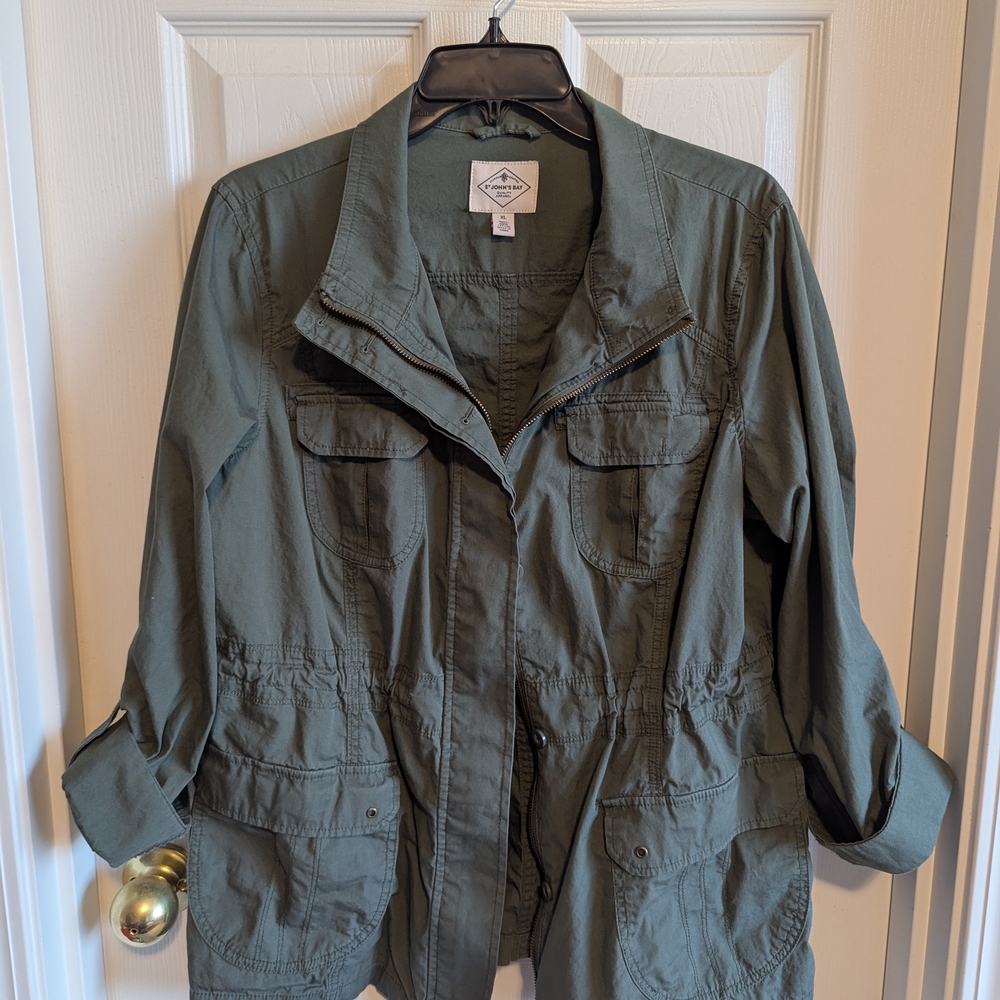 St. John's Bay Olive Green Utility Jacket